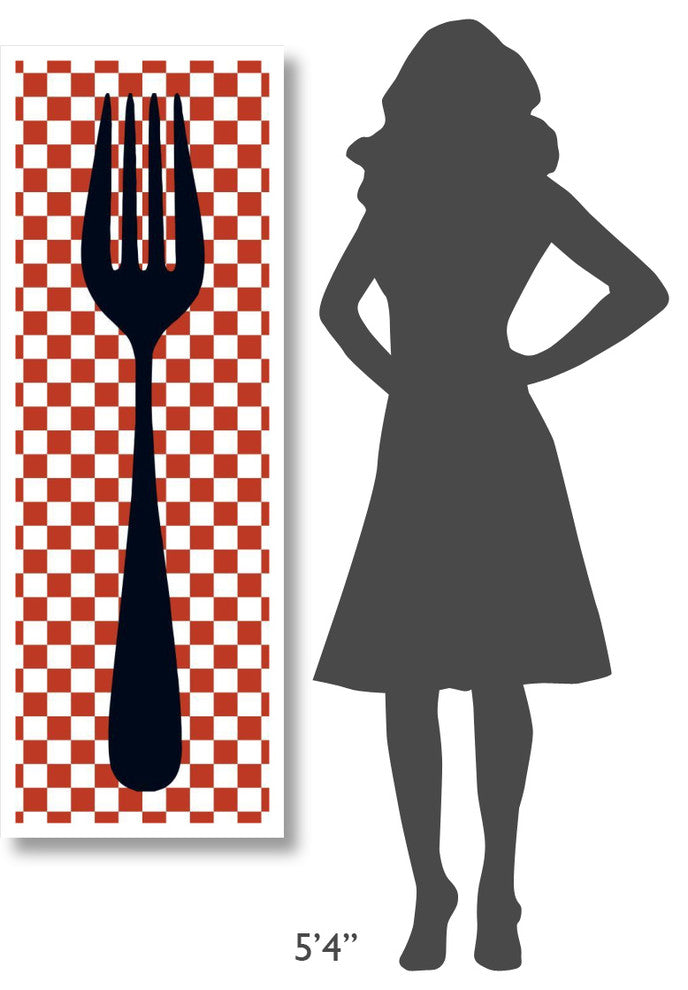 "Mealtime: Picnic - Fork" Digital Paper Print by BG.Studio, 20"x56"