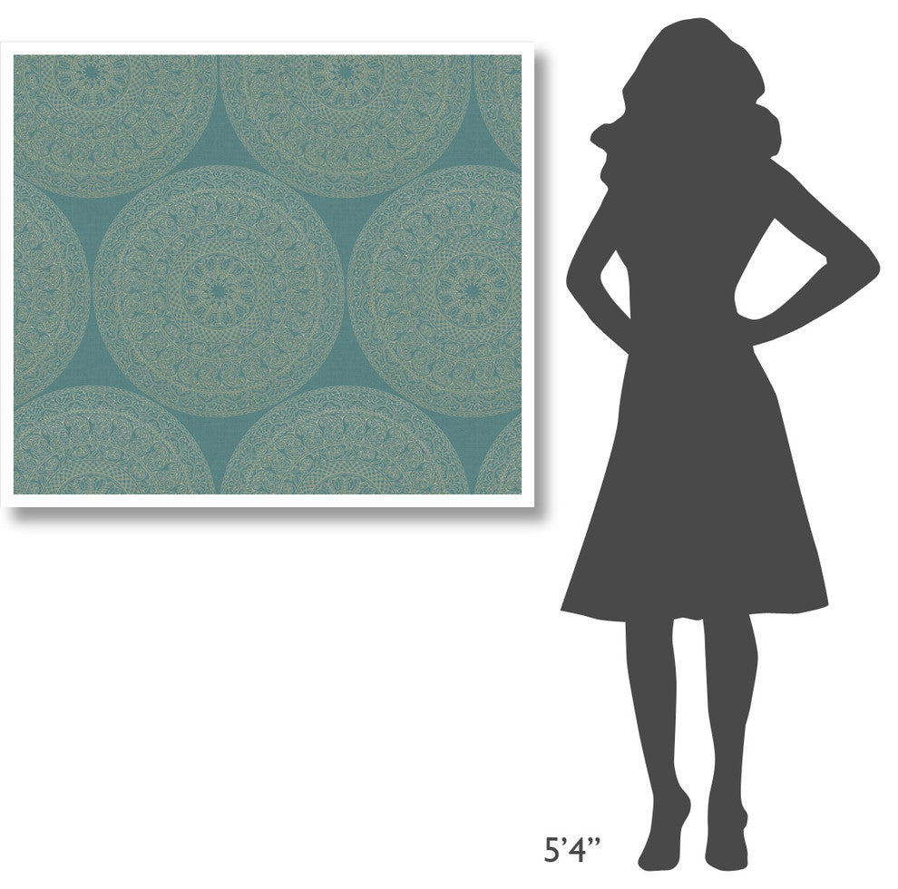"Mandala Road Pattern II" Digital Paper Print by Daphne Brissonnet, 42"x37"