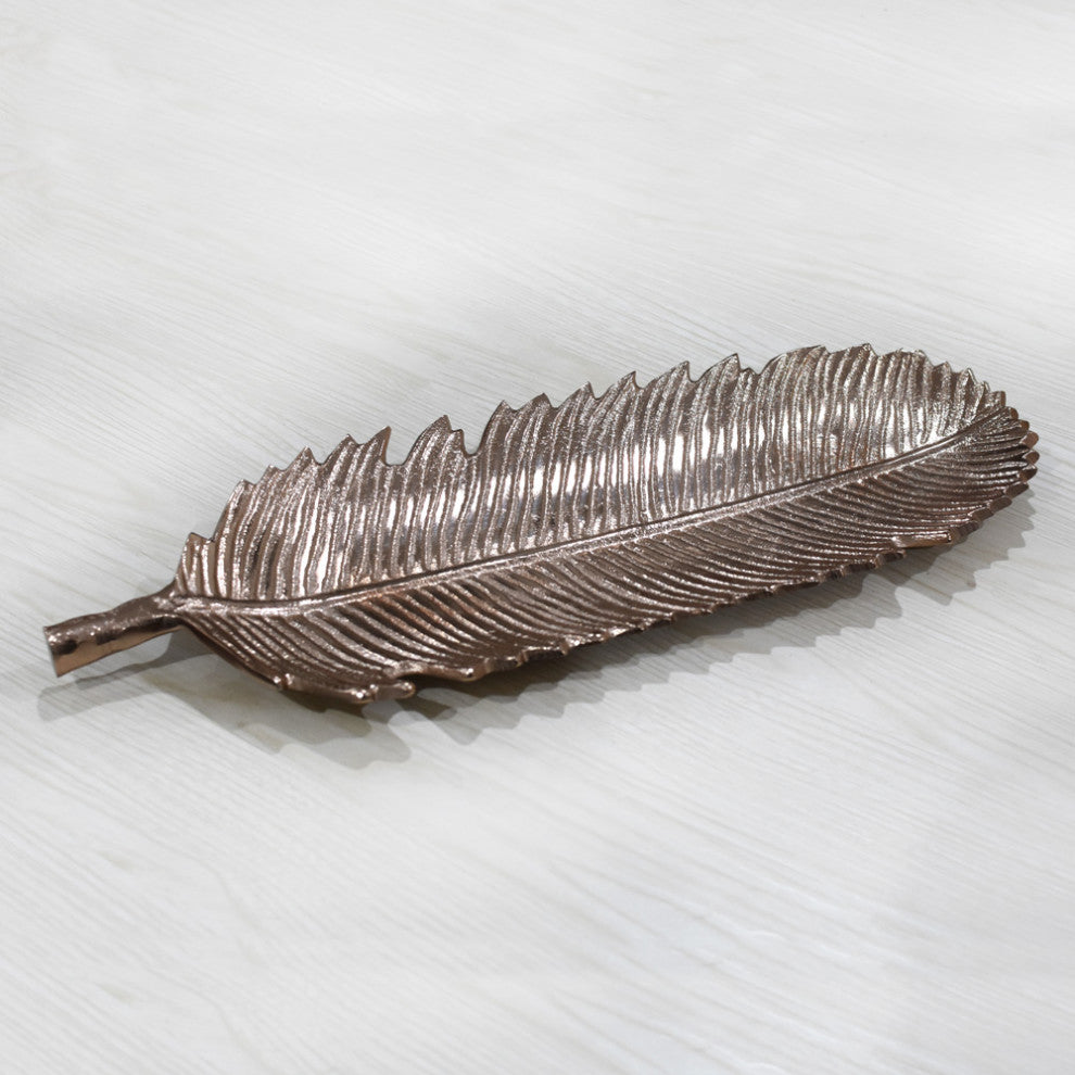 Handmade Decorative Aluminium Tray, Bronze Color Coated