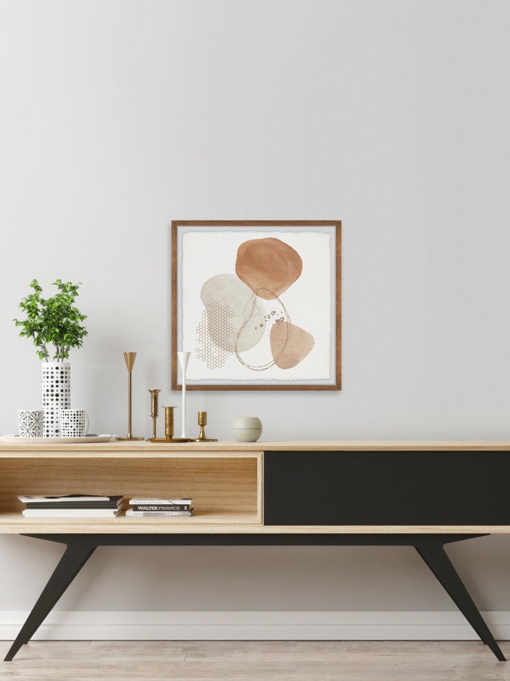 "Mirrors of Struggle" Framed Painting Print, 12x12