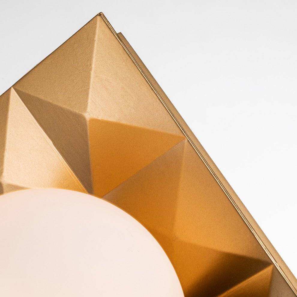 Bowtie 2 Light Bath Bar in Laquered Gold