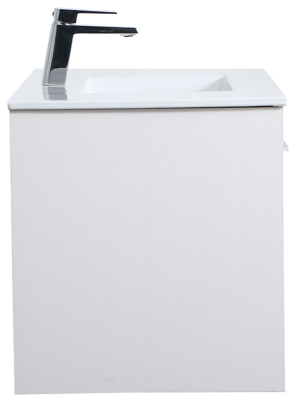 36" Single Bathroom Floating Vanity, White