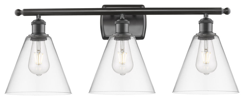 Innovations 516-3W-OB-GBC-82 3 Light Bath Vanity Light, Oil Rubbed Bronze