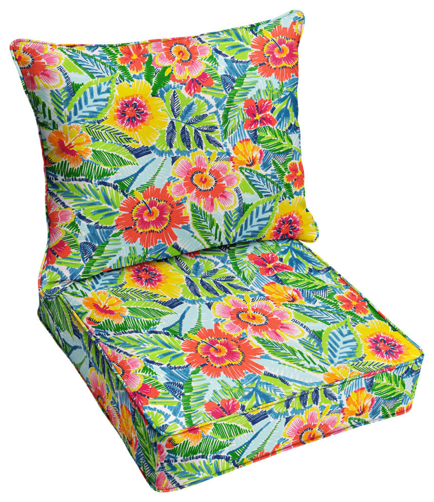 Sorra Home Pensacola Multi Corded Deep Seating Pillow With Cushion Set, 25x25x5