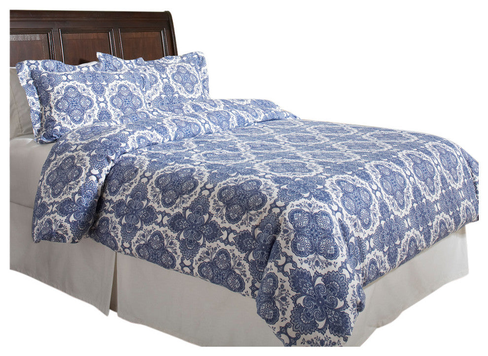 Poinetehaven 200 GSM Duvet Set, Alpine Blue, Full /Queen