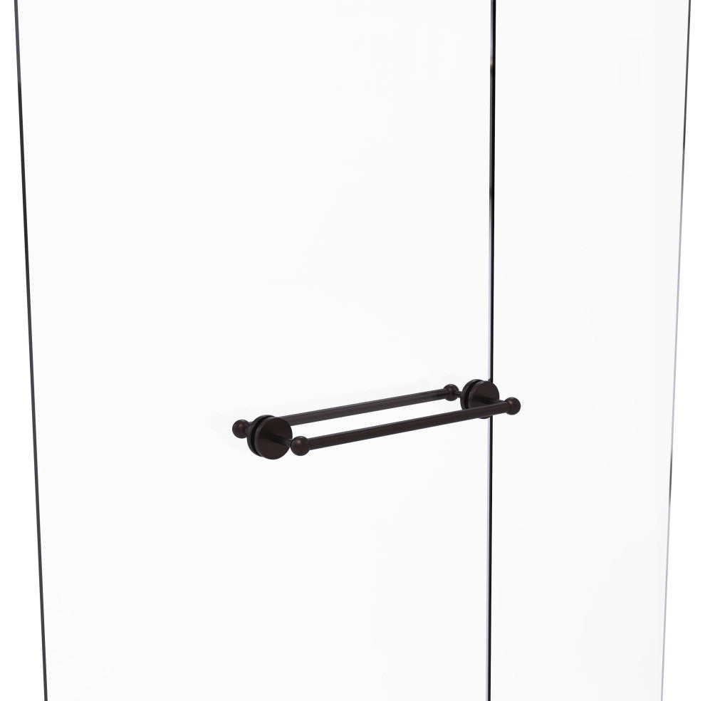 Prestige Skyline 18" Back to Back Shower Door Towel Bar, Antique Bronze