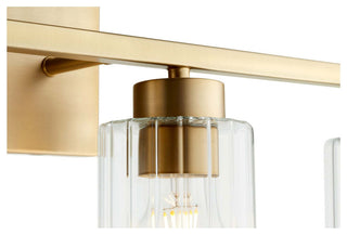 Quorum International 501-4-2 Ladin 4 Light 30"W Vanity Light - Aged Brass /