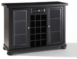 Alexandria Sliding Top Bar Cabinet Black