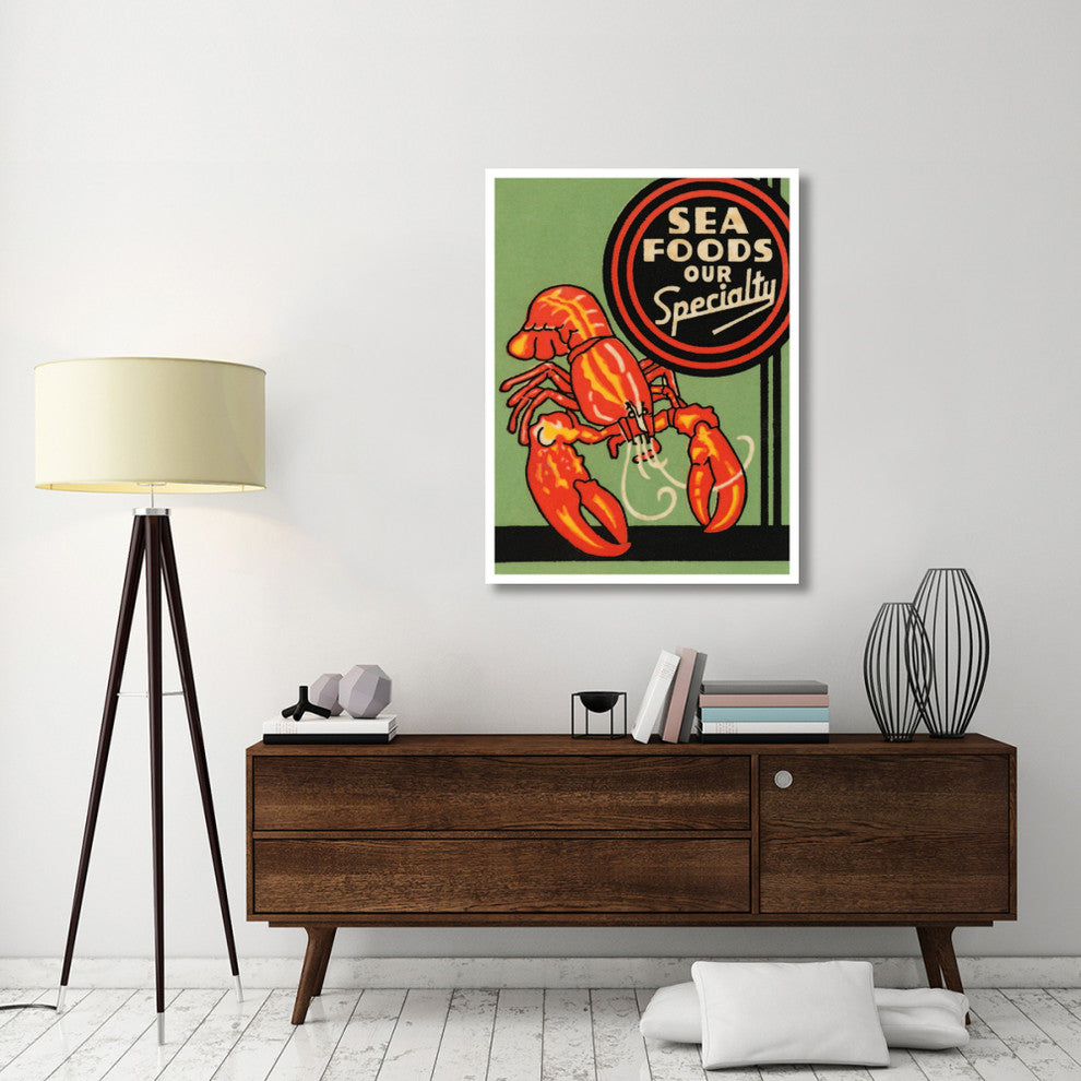 "Sea Foods Our Specialty" Digital Paper Print by Retrolabel, 35"x46"