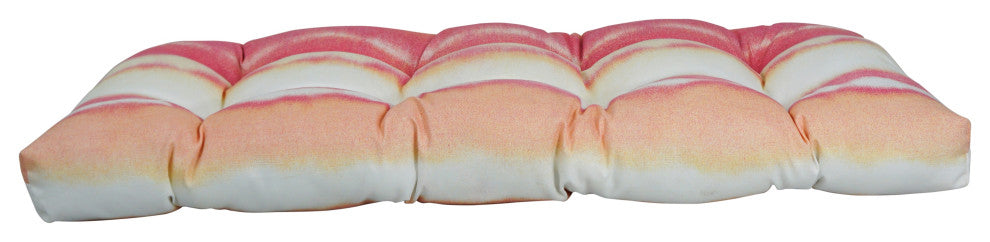 42"X19" U-Shaped Patterned Tufted Settee/Bench Cushion, Willsboro Sunrise