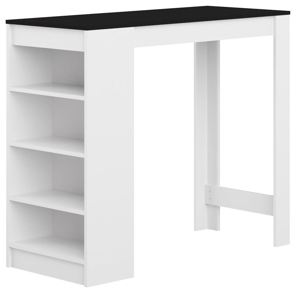 Aravis Dining Bar Table, White, Black