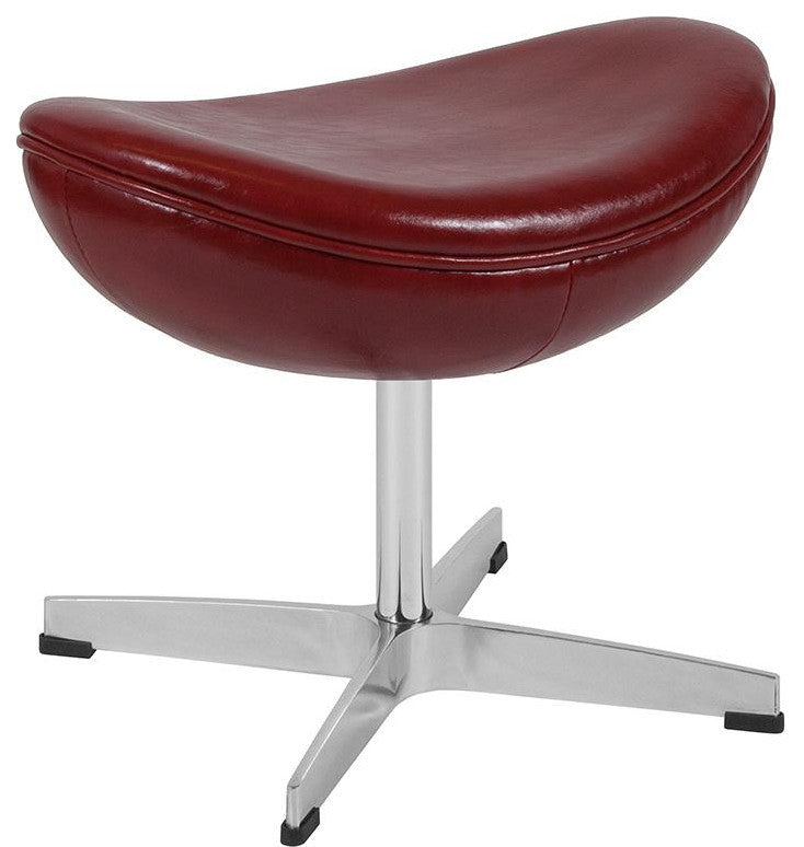 Cordovan Leather Ottoman