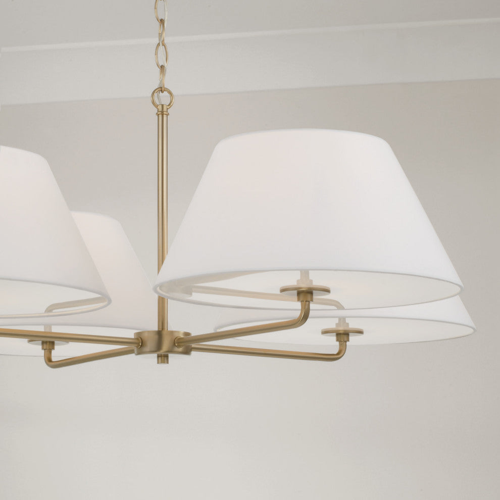 Capital Lighting 453241 Parson 4 Light 39"W Chandelier - Matte Brass