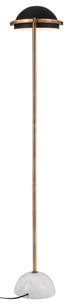 Black and White Swivel Floor Lamp