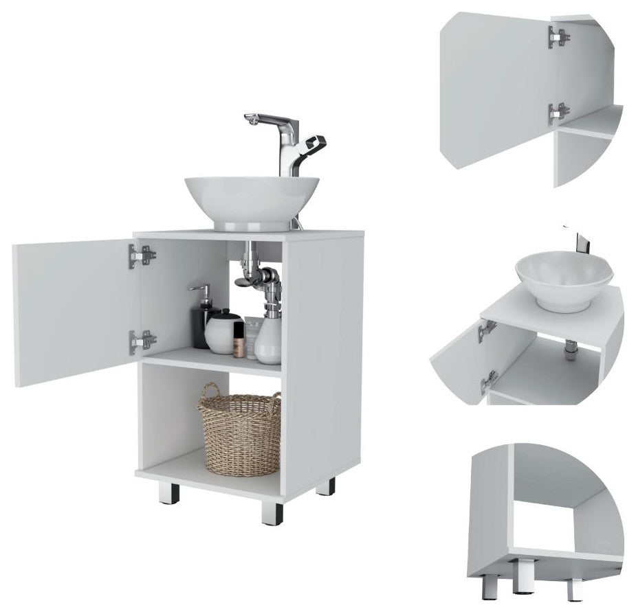 Malibu Single Bathroom, White