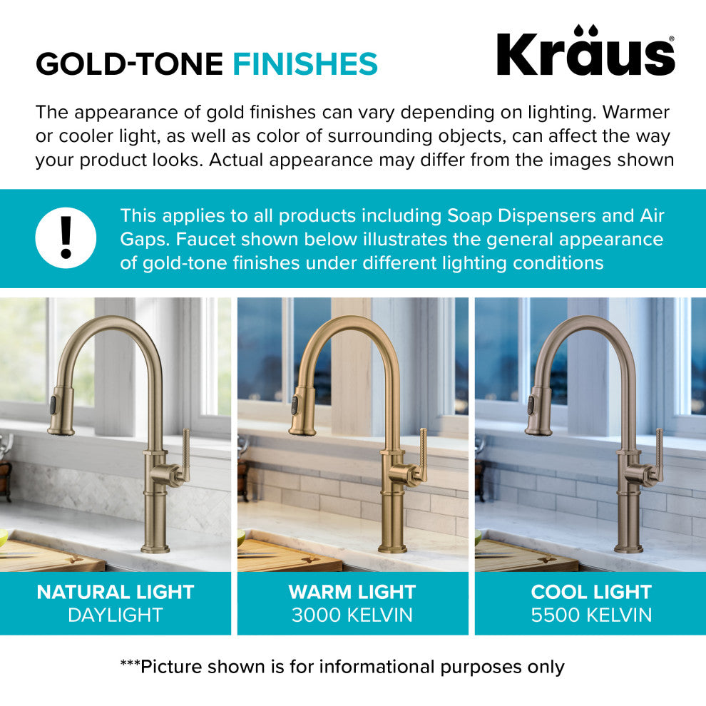 Oletto 1-Hole Kitchen Bar Faucet, Spot Free Bronze