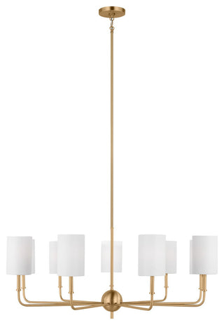 Foxdale Nine Light Chandelier, Satin Brass