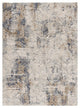 6' X 9' Beige Abstract Printed Area Rug
