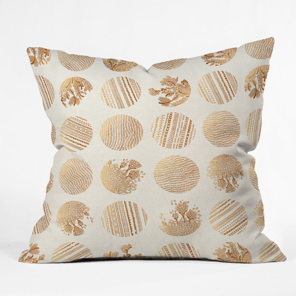 Iveta Abolina Vanilla Dot Throw Pillow, 16"x16"