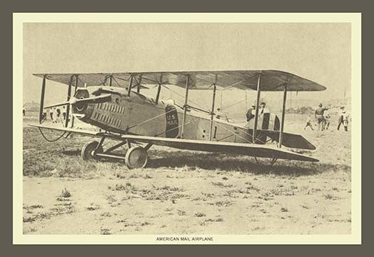 American Mail Airplane- Gallery Wrapped Canvas Art 28" x 42"