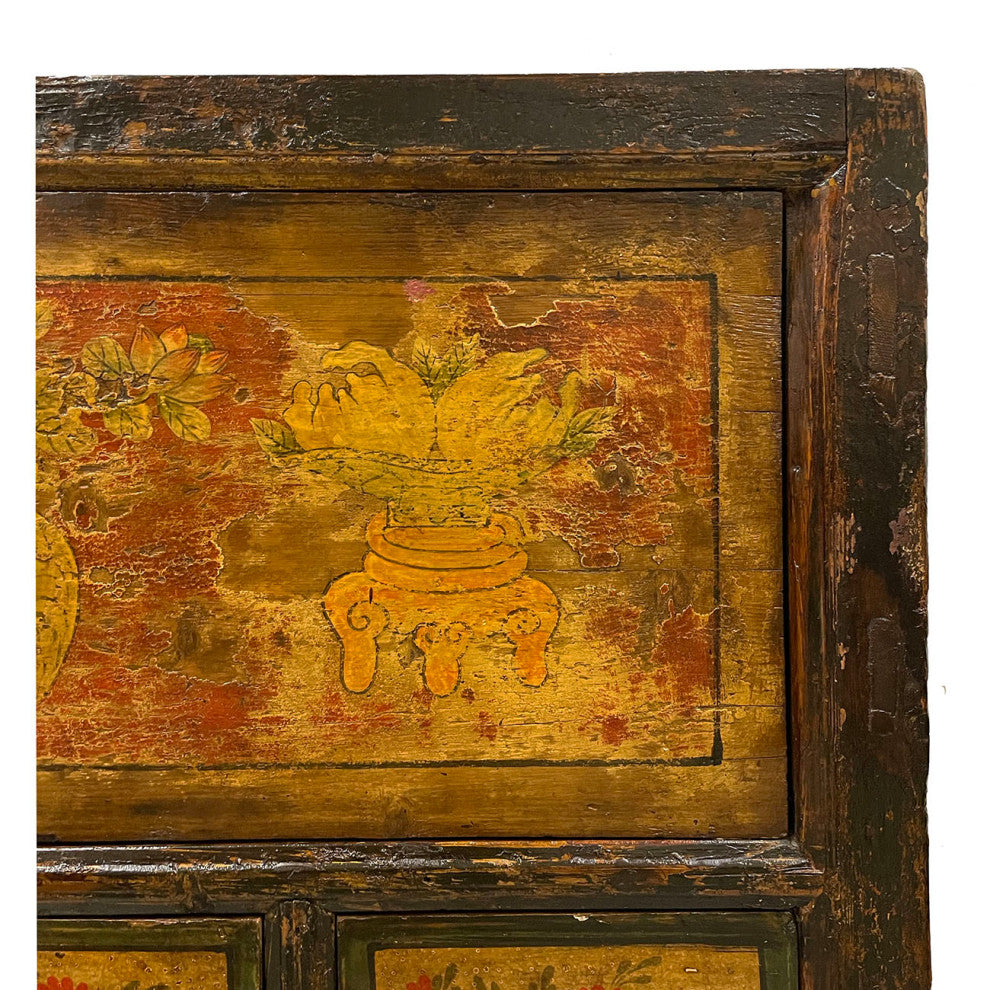 Consigned Antique Chinese Mongolia Cabinet/Buffet Table, Sideboard