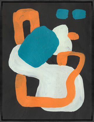 Colored Shapes on Black II, 36 x 48