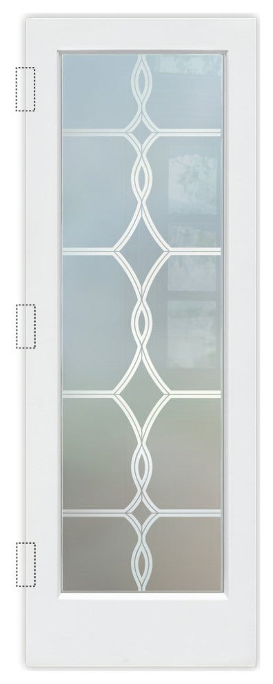 Interior Prehung Door or Interior Slab Door - Diamond Beads - Primed - 24" x...