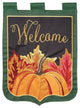 Outdoor Flag Double Applique  Pumpkins Welcome Shpd Polyester  Garden