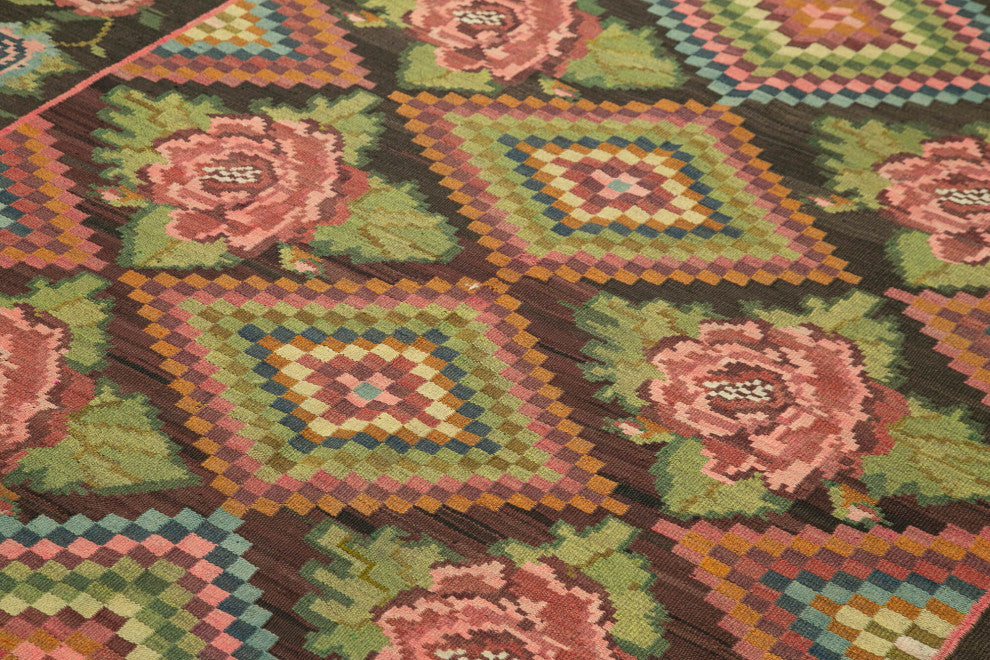 Rug N Carpet - Handmade Moldovan 6' 4'' x 9' 6'' Unique Flatweave Kilim Rug