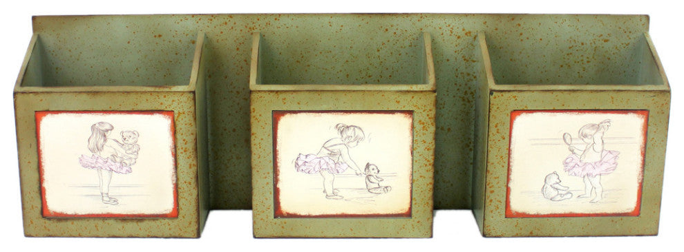 12"x36" Green Wood Wall Decor