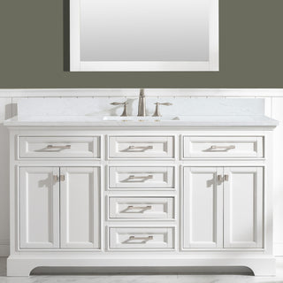 Milano Transitional White 60" Single Sink Vanity