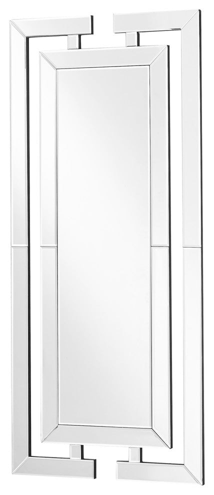 Sparkle 47" Contemporary Round Mirror, Clear