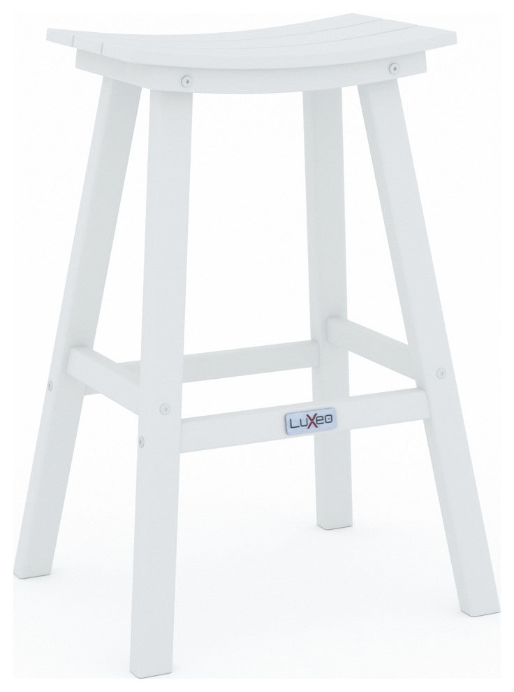 LuXeo Bailey-Cabo Round Counter 3-Piece Set, White