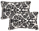 Essence Black Beige Rectangle Throw Pillow, Set of 2