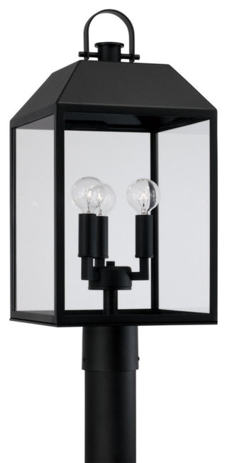 Capital Lighting 953435 Nelson 3 Light 22" Tall Post Light - Black