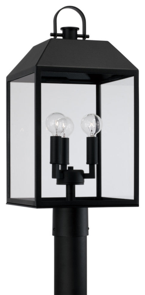 Capital Lighting 953435 Nelson 3 Light 22" Tall Post Light - Black