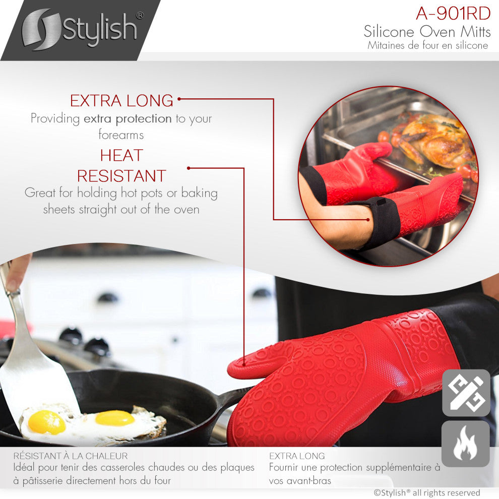 Stylish Heat Resistant Silicone Mitts