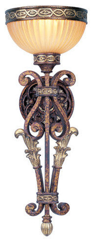 Seville Wall Sconce, Palatial Bronze With Gilded Accents