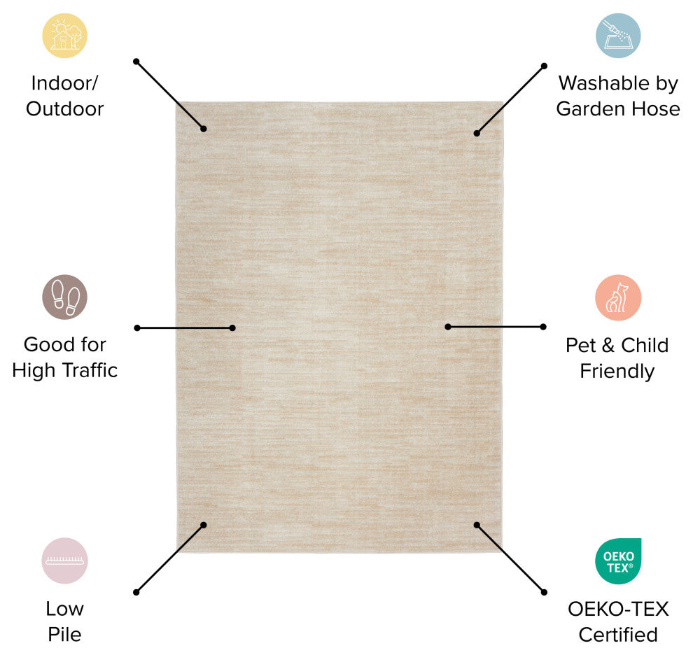 Nourison Essentials 5'' x 7'' Flame Modern Rug