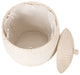 Rattan Beehive Hamper With Liner, White Wash