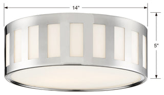 Crystorama Lighting Group KEN-2203 Kendal 3 Light 14"W Flush - Black Forged