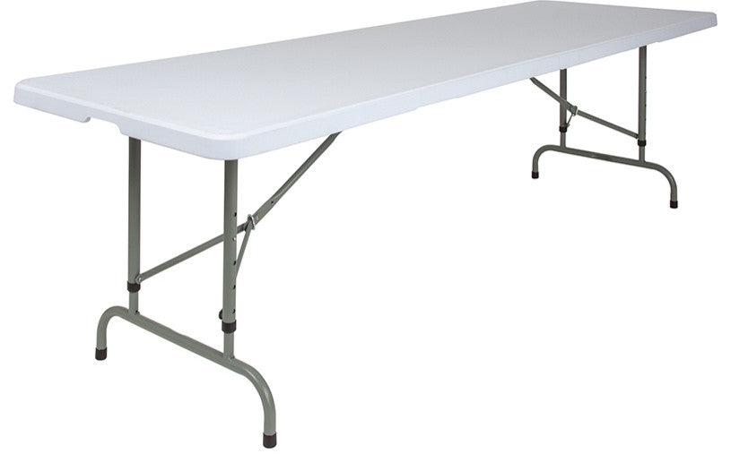 30''W x 72''L Granite White Plastic Folding Table