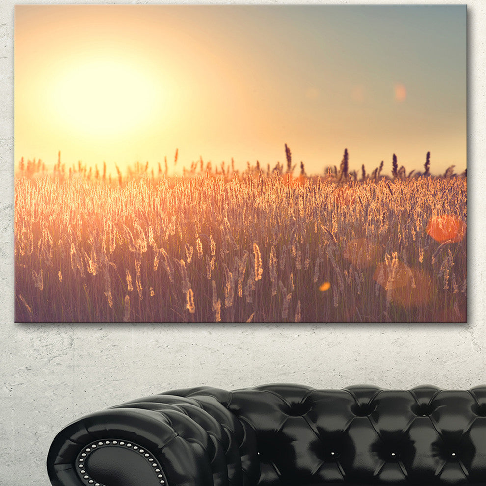 Rural Land under Shining Sun, Large Landscape Canvas Art, 40"x30"