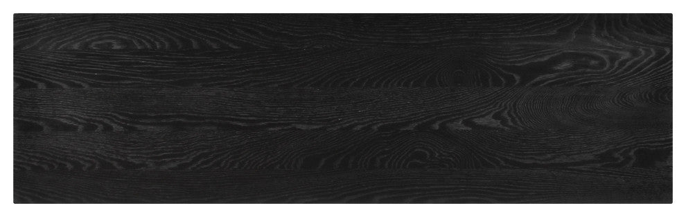 June Black Oak Console Table, Black, 60" W X 18" D X 30" H