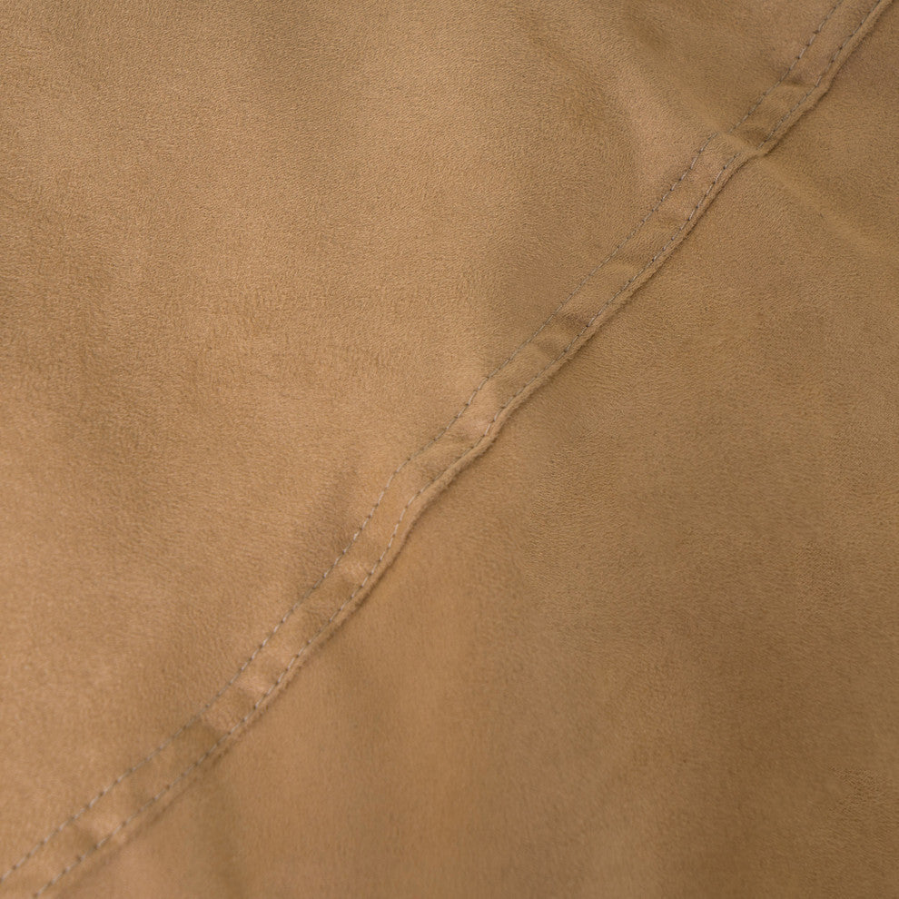 GDF Studio Waldo Faux Suede 5 Foot Bean Bag, Tan