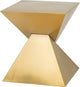 Giza Side Table, Brushed Gold Stainless Steel End Table, Modern Accent Table