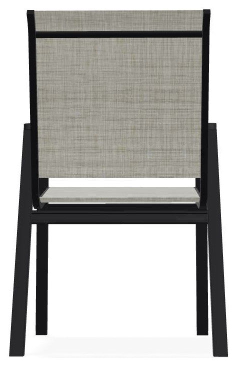 Bazza Sling Stackable Outdoor Dining Chair, Ella/Black