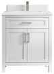 Cambridge 30 Single Sink Bath Vanity in White 1.5" Empira Quartz