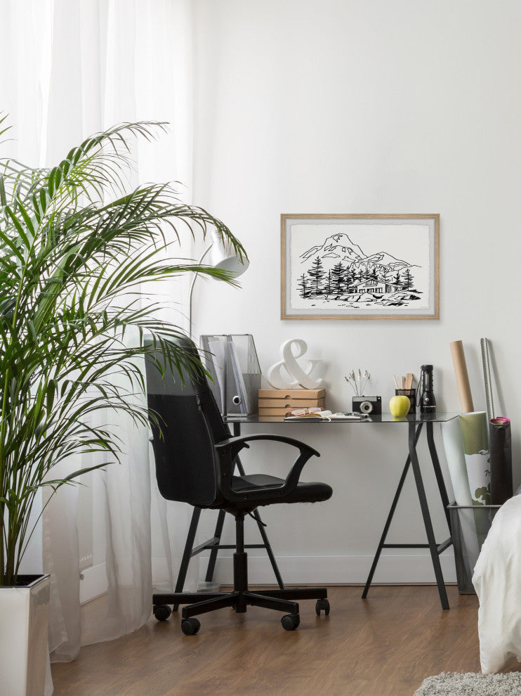 "Majestic Mountains" Framed Painting Print, 45x30