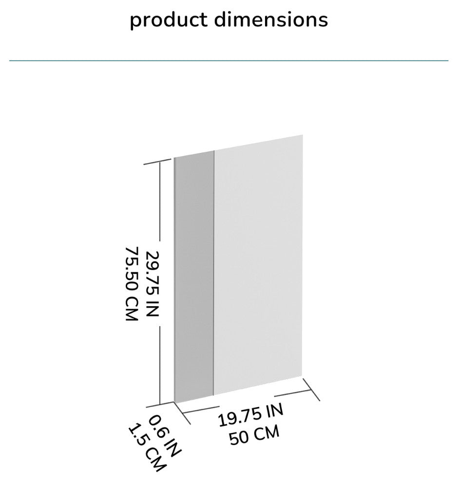 Eric Accent Rectangle Mirror, Rose Gold, 30"x20"